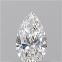 Natural Diamond 0.53 Carats, Pear with  Cut, E Color, VVS2 Clarity and Certified by GIA