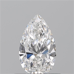 Picture of Natural Diamond 0.53 Carats, Pear with  Cut, E Color, VVS2 Clarity and Certified by GIA