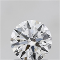 Lab Grown Diamond 1.27 Carats, Round with Ideal Cut, D Color, VVS1 Clarity and Certified by IGI