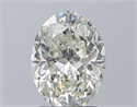 Natural Diamond 1.51 Carats, Oval with  Cut, J Color, SI2 Clarity and Certified by GIA