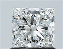Natural Diamond 1.02 Carats, Princess with  Cut, I Color, VS1 Clarity and Certified by GIA