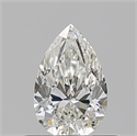 Natural Diamond 0.52 Carats, Pear with  Cut, H Color, VVS1 Clarity and Certified by GIA