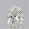 Natural Diamond 1.57 Carats, Oval with  Cut, I Color, SI2 Clarity and Certified by GIA