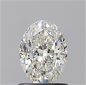 Natural Diamond 0.90 Carats, Oval with  Cut, H Color, SI1 Clarity and Certified by GIA