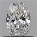Natural Diamond 0.50 Carats, Oval with  Cut, F Color, VS2 Clarity and Certified by GIA
