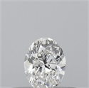 Natural Diamond 0.21 Carats, Oval with  Cut, D Color, SI2 Clarity and Certified by IGI