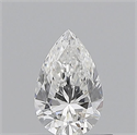 Natural Diamond 0.50 Carats, Pear with  Cut, E Color, IF Clarity and Certified by GIA