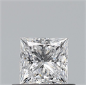 Natural Diamond 0.50 Carats, Princess with  Cut, D Color, IF Clarity and Certified by GIA