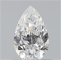 Natural Diamond 0.50 Carats, Pear with  Cut, E Color, VVS2 Clarity and Certified by GIA