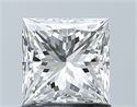 Natural Diamond 1.02 Carats, Princess with  Cut, H Color, VS2 Clarity and Certified by GIA