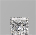 Natural Diamond 0.50 Carats, Princess with  Cut, E Color, VVS2 Clarity and Certified by GIA