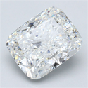 Natural Diamond 5.02 Carats, Cushion with  Cut, F Color, SI2 Clarity and Certified by GIA