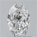 Natural Diamond 0.70 Carats, Oval with  Cut, E Color, VS2 Clarity and Certified by GIA