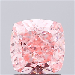 Picture of Lab Grown Diamond 1.59 Carats, CUSHION MODIFIED with  Cut, Fancy Vivid Pink Color, VS1 Clarity and Certified by IGI