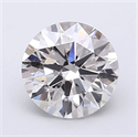 Lab Grown Diamond 1.27 Carats, Round with Ideal Cut, F Color, SI1 Clarity and Certified by IGI