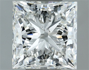 Picture of Natural Diamond 1.02 Carats, Princess with  Cut, G Color, SI2 Clarity and Certified by IGI