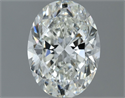Natural Diamond 1.30 Carats, Oval with  Cut, H Color, VVS2 Clarity and Certified by IGI