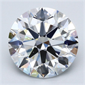 Natural Diamond 4.53 Carats, Round with Excellent Cut, D Color, VS2 Clarity and Certified by GIA