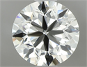 Natural Diamond 0.90 Carats, Round with Very Good Cut, I Color, VVS2 Clarity and Certified by IGI
