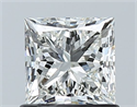 Natural Diamond 1.00 Carats, Princess with  Cut, I Color, VS1 Clarity and Certified by GIA