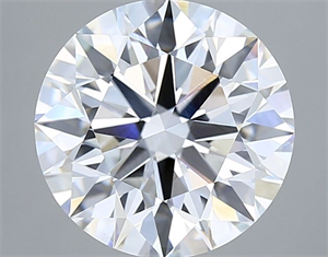 Picture of Lab Grown Diamond 4.27 Carats, Round with Ideal Cut, D Color, VVS2 Clarity and Certified by IGI