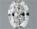 Natural Diamond 0.90 Carats, Oval with  Cut, F Color, SI1 Clarity and Certified by GIA