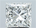 Natural Diamond 1.51 Carats, Princess with  Cut, H Color, SI1 Clarity and Certified by GIA