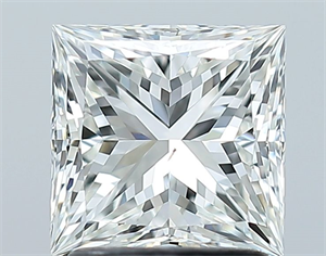 Picture of Natural Diamond 1.51 Carats, Princess with  Cut, H Color, SI1 Clarity and Certified by GIA