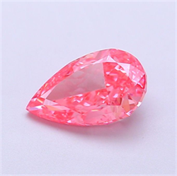 Picture of Lab Grown Diamond 2.36 Carats, Oval with  Cut, Fancy Vivid Pink Color, VVS2 Clarity and Certified by IGI