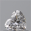 Natural Diamond 0.43 Carats, Heart with  Cut, D Color, VVS1 Clarity and Certified by GIA