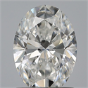 Natural Diamond 1.00 Carats, Oval with  Cut, E Color, VVS2 Clarity and Certified by GIA
