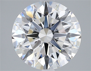 Picture of Lab Grown Diamond 2.74 Carats, Round with Ideal Cut, D Color, VVS2 Clarity and Certified by IGI