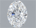 Natural Diamond 0.50 Carats, Oval with  Cut, D Color, VS2 Clarity and Certified by GIA
