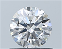 Natural Diamond 0.60 Carats, Round with Excellent Cut, F Color, SI1 Clarity and Certified by GIA
