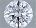 Lab Grown Diamond 1.01 Carats, Round with Ideal Cut, D Color, VVS2 Clarity and Certified by IGI