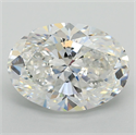 Natural Diamond 5.02 Carats, Oval with  Cut, F Color, VS2 Clarity and Certified by GIA