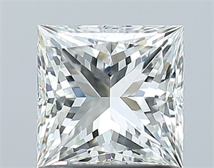 Picture of Natural Diamond 1.01 Carats, Princess with  Cut, G Color, VS2 Clarity and Certified by GIA