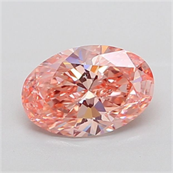 Picture of Lab Grown Diamond 2.27 Carats, Oval with  Cut, Fancy Vivid Pink Color, VVS2 Clarity and Certified by IGI