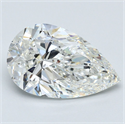 Natural Diamond 4.05 Carats, Pear with  Cut, H Color, VS1 Clarity and Certified by GIA