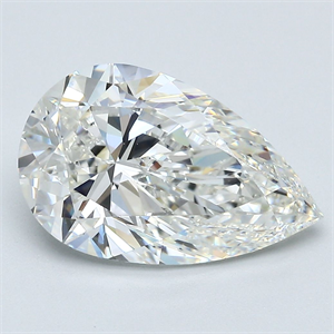 Foto Diamante Natural 4.05 quilates, De pera , Color H, claridad VS1 y certificado GIA de