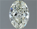 Natural Diamond 0.60 Carats, Oval with  Cut, I Color, VS1 Clarity and Certified by IGI