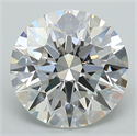 Lab Grown Diamond 3.09 Carats, Round with Excellent Cut, E Color, VS1 Clarity and Certified by GIA