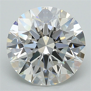 Picture of Lab Grown Diamond 3.09 Carats, Round with Excellent Cut, E Color, VS1 Clarity and Certified by GIA