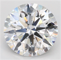 Lab Grown Diamond 4.13 Carats, Round with Excellent Cut, D Color, VVS1 Clarity and Certified by GIA