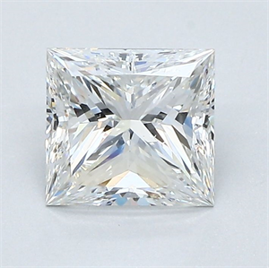 Picture of Natural Diamond 1.26 Carats, Princess with  Cut, F Color, VS1 Clarity and Certified by GIA