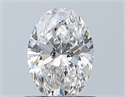 Natural Diamond 0.74 Carats, Oval with  Cut, H Color, VVS1 Clarity and Certified by GIA