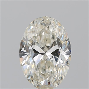 Picture of Natural Diamond 1.50 Carats, Oval with  Cut, J Color, SI2 Clarity and Certified by GIA