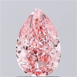 Picture of Lab Grown Diamond 1.25 Carats, Pear with  Cut, Fancy Vivid Pink Color, VS1 Clarity and Certified by IGI