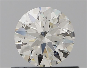 Picture of Natural Diamond 0.53 Carats, Round with Excellent Cut, H Color, VVS1 Clarity and Certified by IGI
