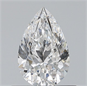 Natural Diamond 0.53 Carats, Pear with  Cut, F Color, VVS1 Clarity and Certified by GIA